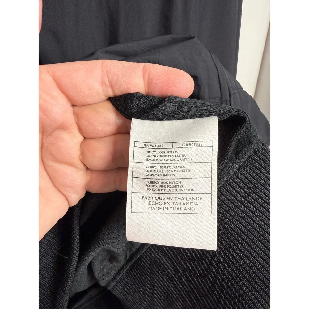 Vtg Y2K Jordan Mens Full Zip Bomber Jacket Black Nylon Mesh XL Nike Jumpman‎